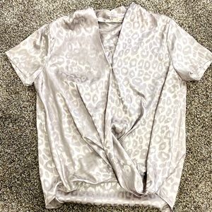 Silver Entro Leopard Blouse